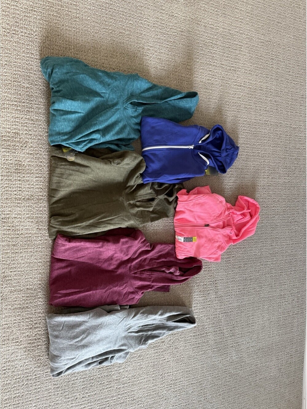 Women’s Tek Gear Hoodie Lot 6 Pieces Small Pullover Full Zip Sweatshirts